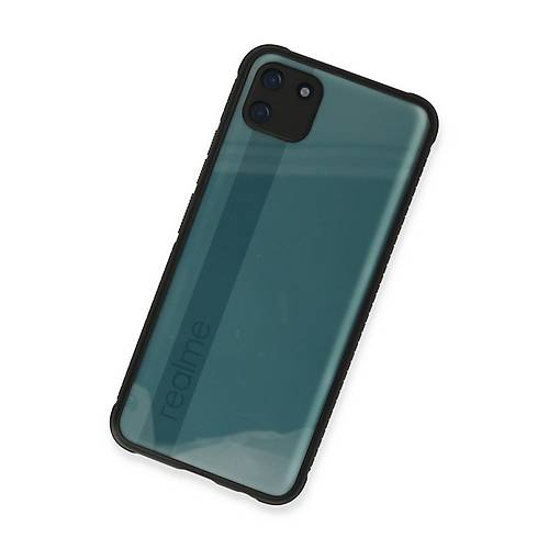 Realme C11 K�l�f Miami �effaf Silikon - Siyah