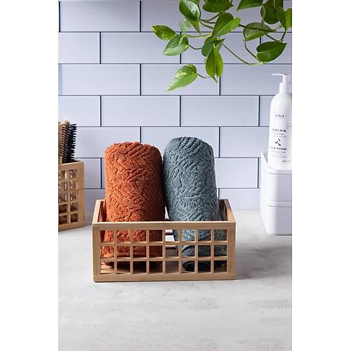 Bambu Organizer B�y�k Dolap ��i D�zenleyici Sepet 18x26 cm