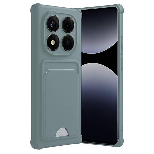 Redmi Note 14 Pro 5G Kelvin Kartvizitli Silikon - A��k Ye�il