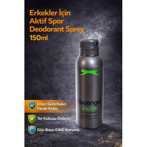 Erkekler ��in Aktif Spor Deodorant Sprey 150 ml Uzun S�re Kal�c� Ferah Koku
