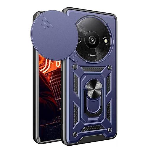 Redmi A3 4G K�l�f Pars Lens Y�z�kl� Silikon - Lacivert