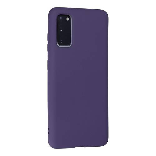 Galaxy S20 K�l�f Nano i�i Kadife Silikon - Mor