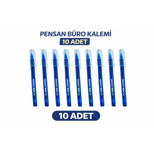 Pensan B�ro T�kenmez Kalem 1.0 mm Mavi 10 Adet