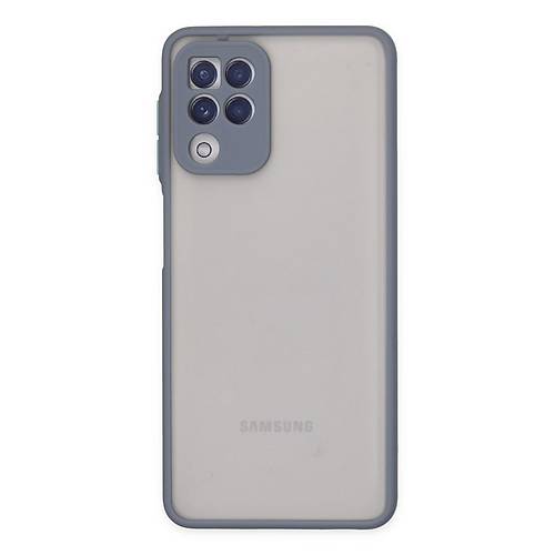 Galaxy A22 K�l�f Montreal Silikon Kapak - Gri