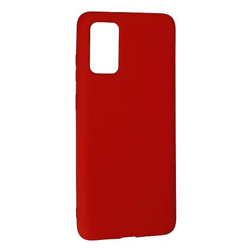 Galaxy S20 Plus K�l�f Nano i�i Kadife Silikon - K�rm�z�