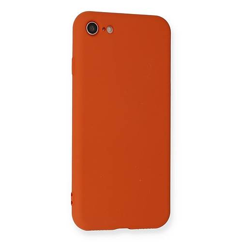 iPhone 7 K�l�f Nano i�i Kadife Silikon - K�rm�z�