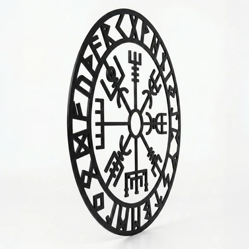 Viking Pusulas� Vegvisir Duvar Tablosu MDF Lazer Kesim Nordik Duvar S�s� Modern Dekor