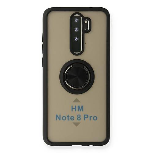 Redmi Note 8 Pro K�l�f Montreal Y�z�kl� Silikon Kapak - Siyah