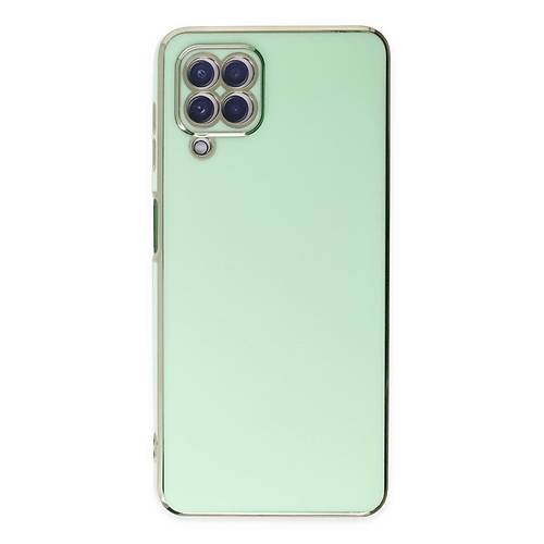 Galaxy A22 K�l�f Volet Silikon - A��k Ye�il