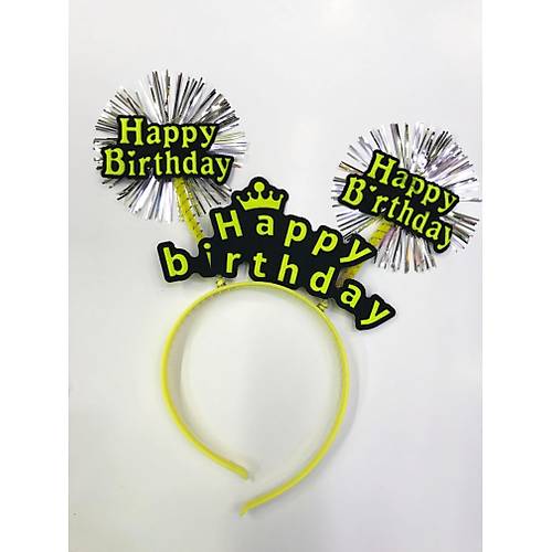 Happy Birthday Neon Renk Do�um G�n� Tac� 12 Adet