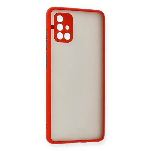 Galaxy A71 K�l�f Montreal Silikon Kapak - K�rm�z�