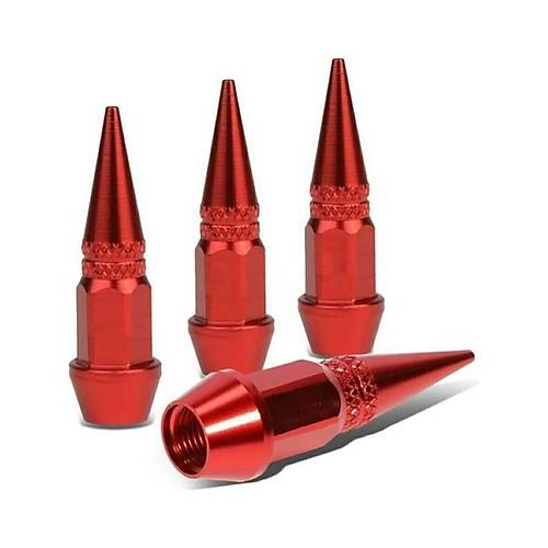 Al�minyum Sivri Sibop Kapa�� K�rm�z� 4'l� 45MM