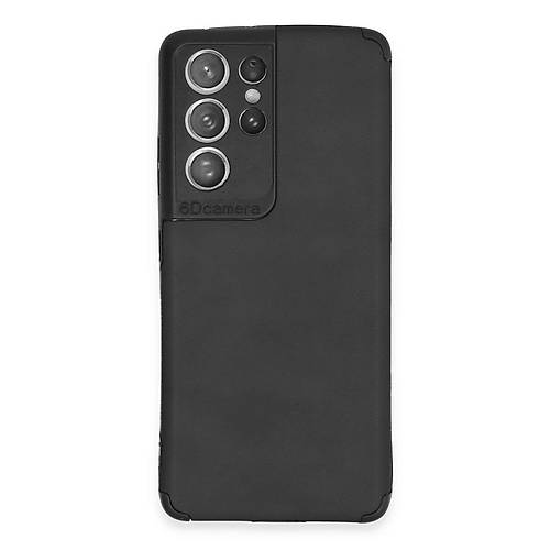 Galaxy S21 Ultra K�l�f Loop Deri Silikon - Siyah