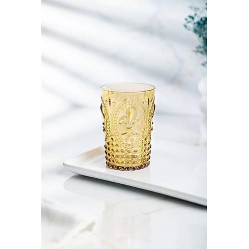 Akrilik Amber 6'l� K�sa Bardak & Su Me�rubat Kahve Yan� Barda�� 400 ml ( Cam De�ildir )