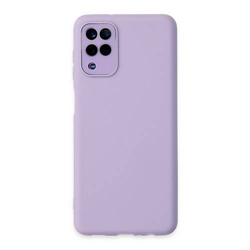 Galaxy A22 K�l�f Lansman Glass Kapak - Lila