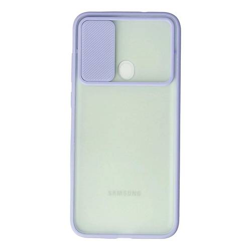 Galaxy A11 K�l�f Palm Buzlu Kamera S�rg�l� Silikon - Lila