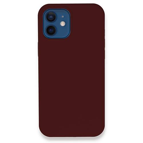 iPhone 12 K�l�f Lansman Legant Silikon - Bordo