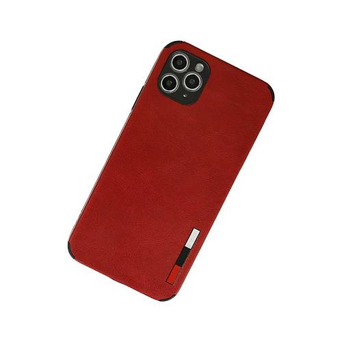 iPhone 11 Pro Max K�l�f Loop Deri Silikon - K�rm�z�