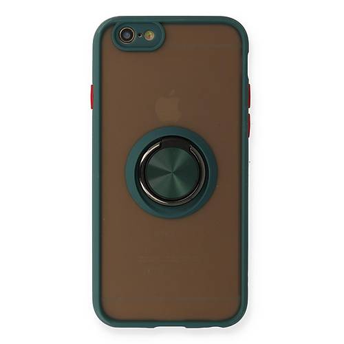 iPhone 6 K�l�f Montreal Y�z�kl� Silikon Kapak - Ye�il