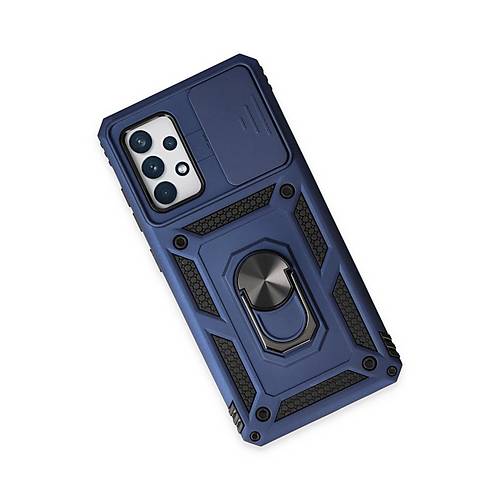 Galaxy A72 K�l�f Pars Lens Y�z�kl� Silikon - Lacivert
