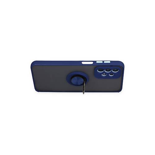 Galaxy A23 4G K�l�f Montreal Y�z�kl� Silikon Kapak - Lacivert