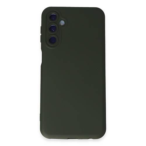Galaxy M34 5G K�l�f Nano i�i Kadife Silikon - Koyu Ye�il