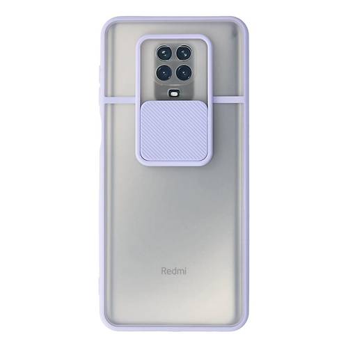 Redmi Note 9 Pro K�l�f Palm Buzlu Kamera S�rg�l� Silikon - Lila