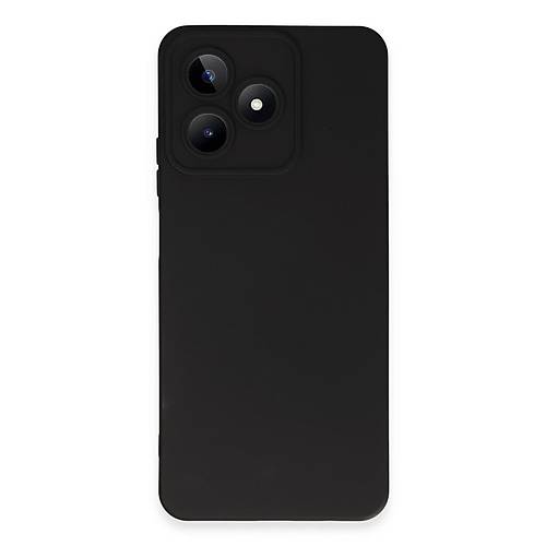 Realme C53 K�l�f Nano i�i Kadife Silikon - Siyah