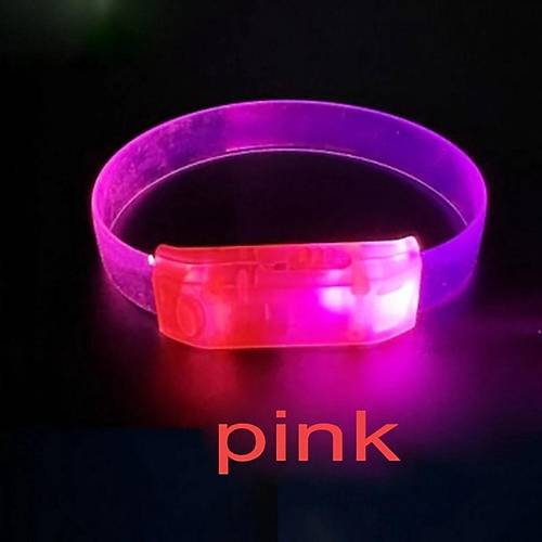 3 Modlu Pilli LED I��kl� Esnek Parti Bilekli�i Pembe