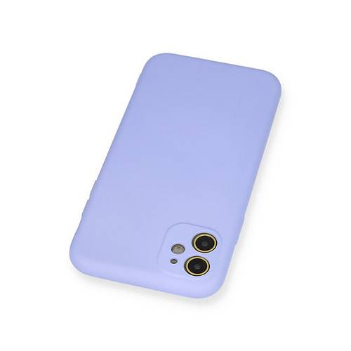 iPhone 11 K�l�f Nano i�i Kadife Silikon - Lila