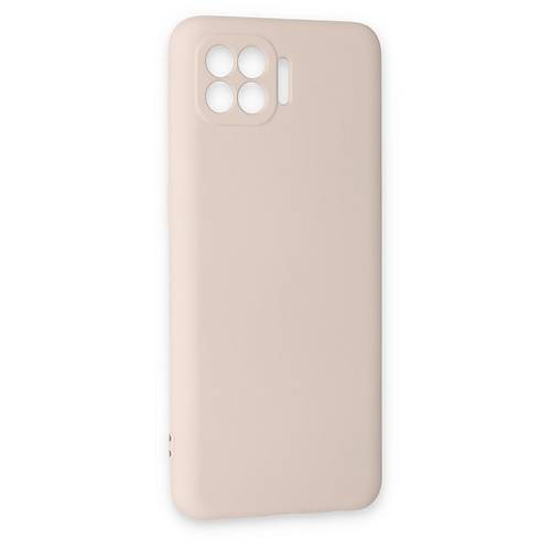 Reno 4 Lite K�l�f Nano i�i Kadife Silikon - Pudra