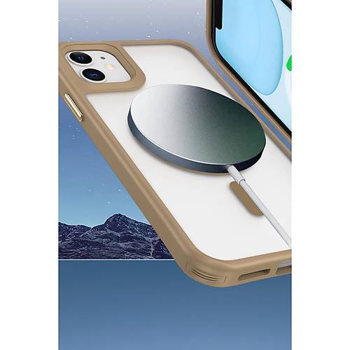 iPhone 11 K�l�f Enka Magsafe Silikon K�l�f - �effaf