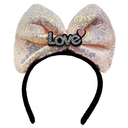 Led I��kl� 3 Farkl� Fonksiyonda Yanan G�m�� Love Yaz�l� Toz Pembe Fiyonk Ta� 20X17 cm