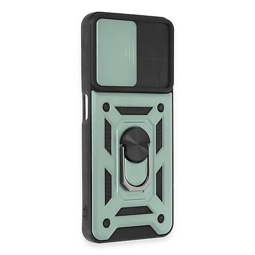 Realme C35 K�l�f Pars Lens Y�z�kl� Silikon - Ye�il