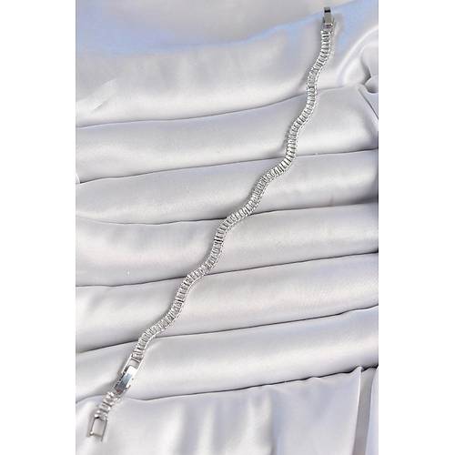 Pirin� G�m�� Renk Su Yolu Zirkon Ta�l� Model Kad�n Bileklik