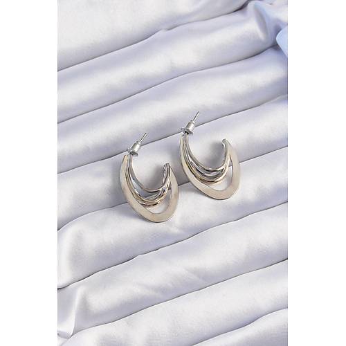 Pirin� Gold G�m�� Renkli D�z Plaka Halka K�pe