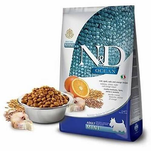 N&D Ancestral Grain Morina Bal�kl� ve Portokall� K���k Irk D���k Tah�ll� Yeti�kin K�pek Mamas� 2,5 Kg