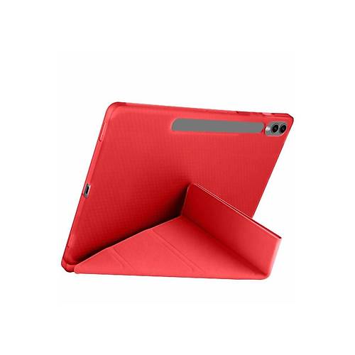 Galaxy X610 Tab S9 FE Plus 12.4 K�l�f Kalemlikli Mars Tablet K�l�f� - K�rm�z�