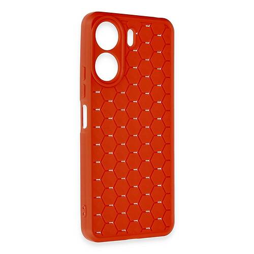 Redmi 13C K�l�f Petek Silikon Kapak - K�rm�z�