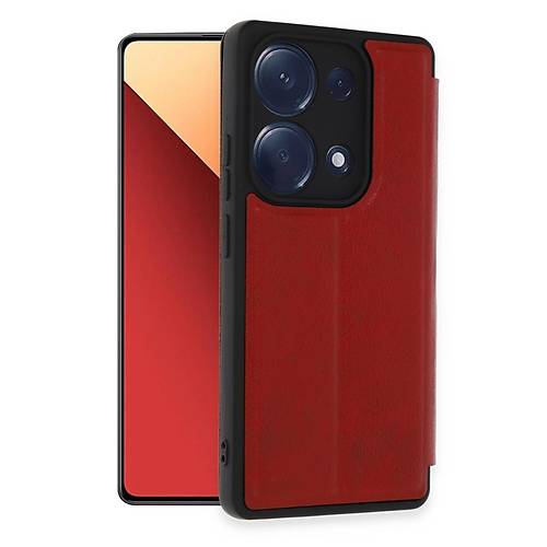 Redmi Note 13 Pro 4G K�l�f Flip Cover - K�rm�z�