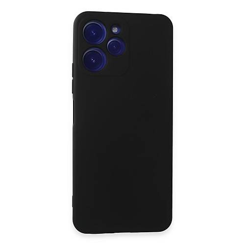 Redmi 12 K�l�f Nano i�i Kadife Silikon - Siyah