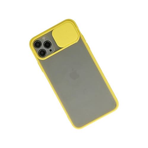iPhone 11 Pro K�l�f Palm Buzlu Kamera S�rg�l� Silikon - Sar�