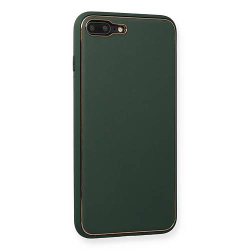 iPhone 7 Plus K�l�f Coco Deri Silikon Kapak - Ye�il