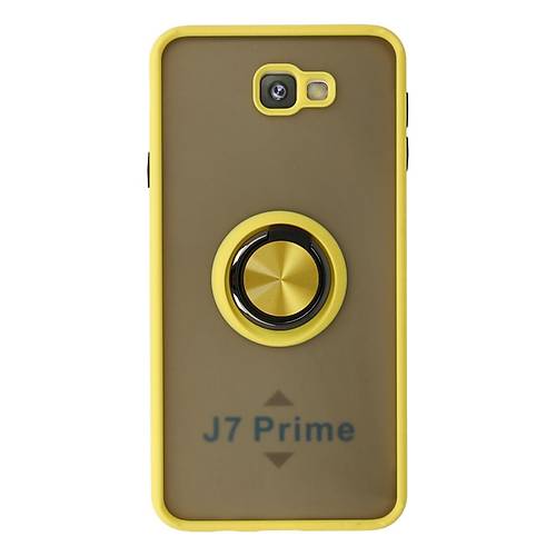 Galaxy J7 Prime K�l�f Montreal Y�z�kl� Silikon Kapak - Sar�