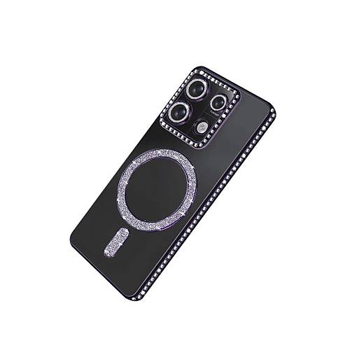 Redmi Note 13 Pro 4G Joke Simli Magneticsafe K�l�f - Derin Mor