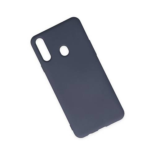 Galaxy A20S K�l�f Nano i�i Kadife Silikon - Gri