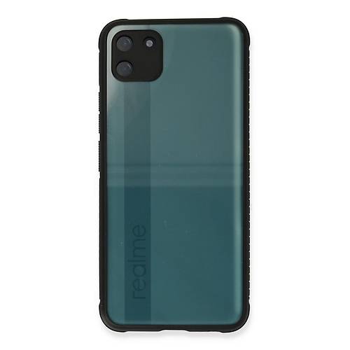 Realme C11 K�l�f Miami �effaf Silikon - Siyah