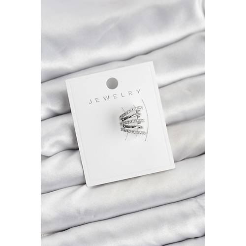 G�m�� Renk Pirin� Zirkon Ta�l� K�k�rdak Earcuff K�pe