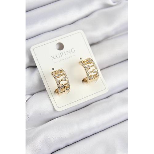 Xuping Zirkon Ta�l� �it Halka Model Gold Renk Kad�n K�pe