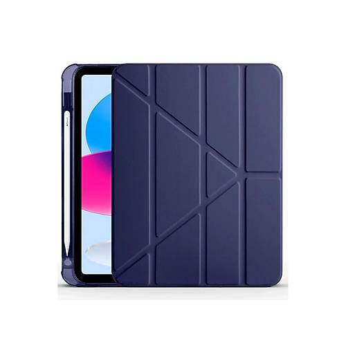 iPad 2022 10.9 (10.nesil) K�l�f Kalemlikli Mars Tablet K�l�f� - Lacivert